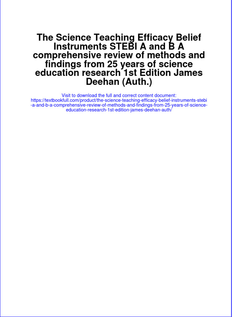 Download textbook The Science Teaching Efficacy Belief Instruments ...