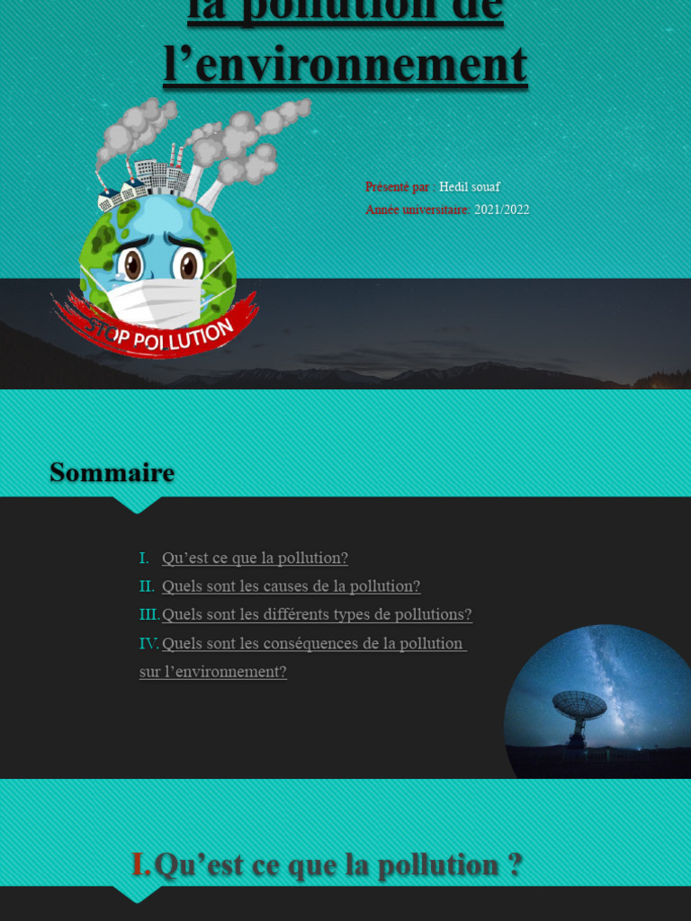 Comprendre la pollution de l'environnement | PDF | Pollution de l'air ...