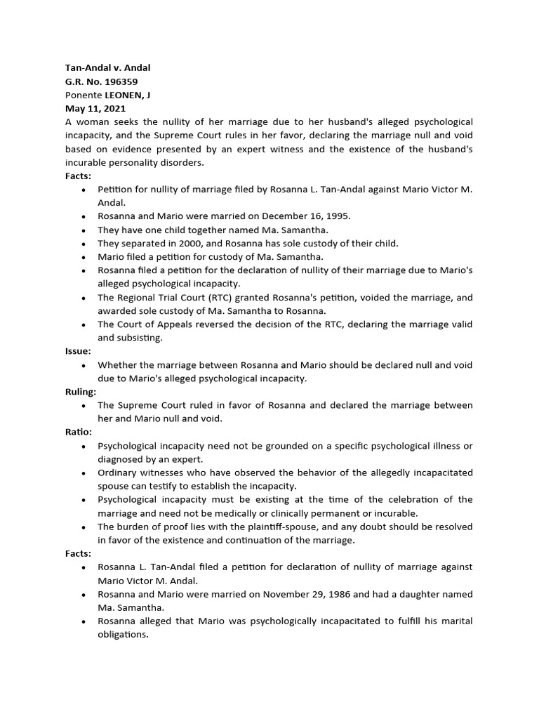 Tan vs andal pdf annulment marriage
