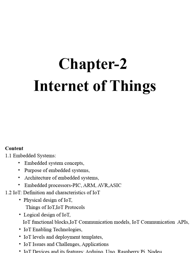 IoT and Embedded Systems Overview | PDF | Internet Of Things | Embedded ...