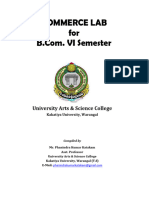 VI Semester Commerce Lab Study Material