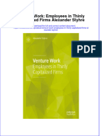 PDF Venture Work Employees in Thinly Capitalized Firms Alexander Styhre Ebook Full Chapter