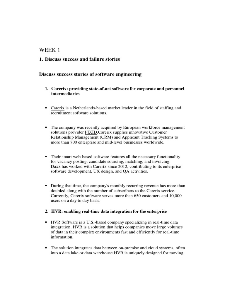 Software Engineering Successes & Failures | PDF | Scrum (Software ...