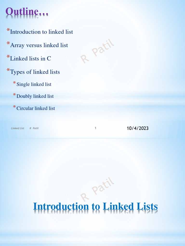 Linked List Basics and Types in C | PDF | Pointer (Computer Programming ...