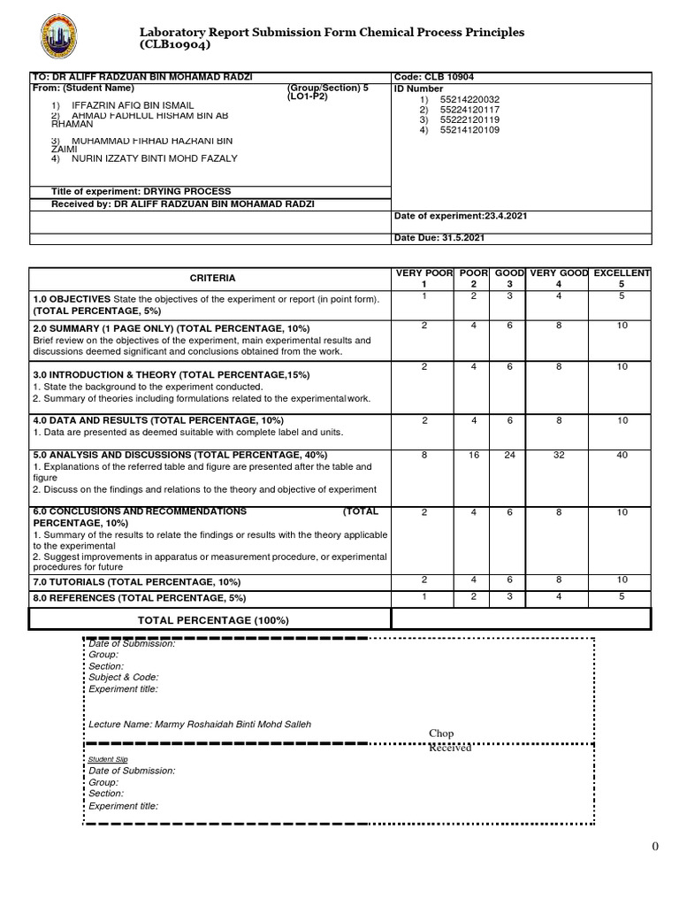 Full Lab Report Experiment 3 PDF | PDF | Humidity | Applied And ...