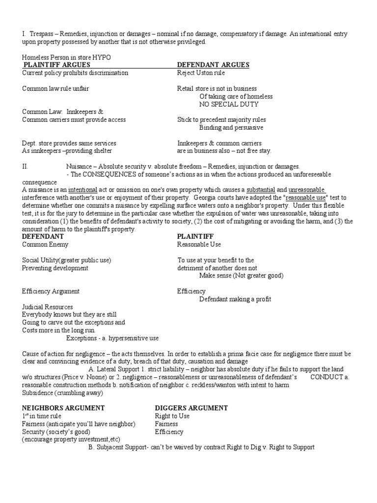 Property Attack Outline1 Easement Government Information
