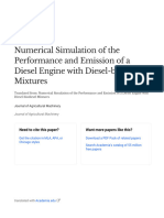 Numerical Simulation of The Performance and Emission of A Diesel Engine With Diesel-Biodiesel Mixtures - en