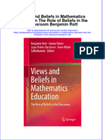 Textbook Views and Beliefs in Mathematics Education The Role of Beliefs in The Classroom Benjamin Rott Ebook All Chapter PDF