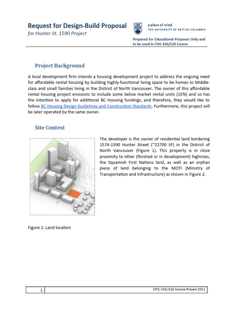 CIVL426-526 - HunterSt - Design-Build - RFP | PDF | Science ...