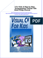 Textbook Visual C For Kids A Step by Step Computer Programming Tutorial 15Th Edition Philip Conrod Ebook All Chapter PDF