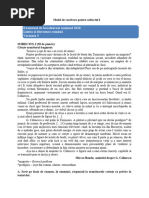 Model de rezolvare pentru subiectul I bac