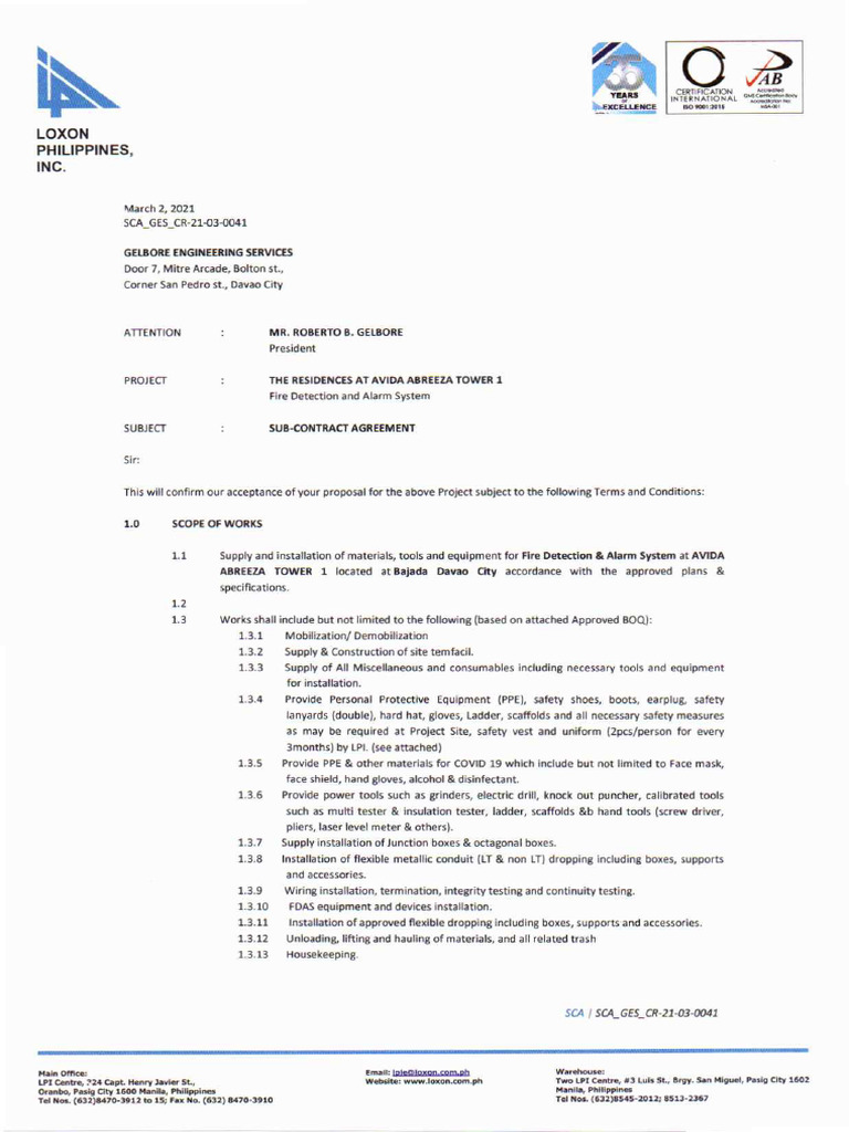 Sca - Ges - CR 21 03 0041 | PDF