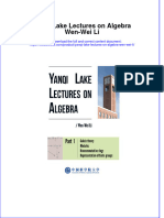 PDF Yanqi Lake Lectures On Algebra Wen Wei Li Ebook Full Chapter
