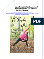 PDF Yoga Therapy A Personalized Approach For Your Active Lifestyle 1St Edition Kristen Butera Ebook Full Chapter