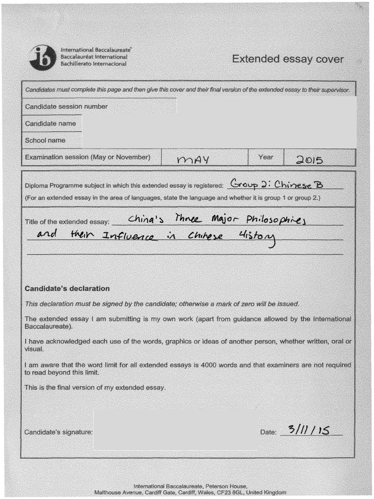 May 2015 EE Exemplar A | PDF | Confucianism | East Asia