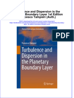 Download textbook Turbulence And Dispersion In The Planetary Boundary Layer 1St Edition Francesco Tampieri Auth ebook all chapter pdf 