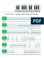 Born This Way - Lady Gaga Performed By: EDUC SENIORS: F# F# F# F# F# F# F# F# F# F# F# F# E E E E E E