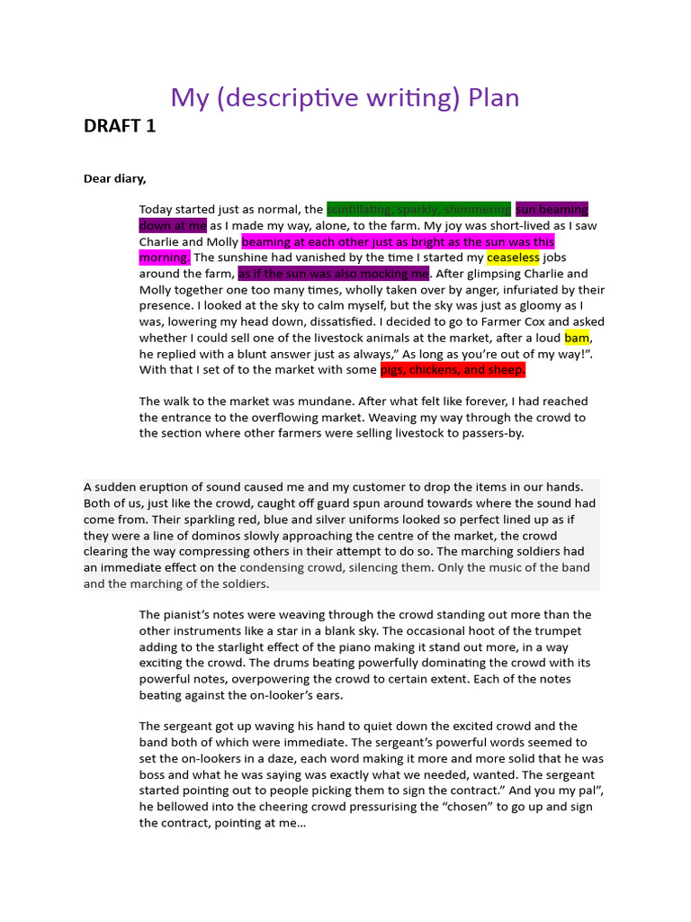 Tommo s diary entry pdf
