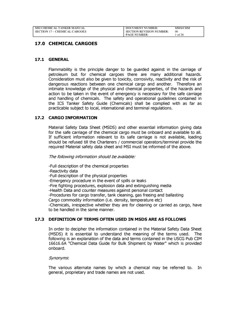 17 Chemical Tanker Manual | PDF | Corrosion | Water