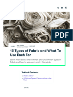 15 Types of Fabric and What To Use Each For - Skillshare Blog