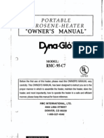 Dyna-Glo RMC-95 C7 Kerosene Heater User Manual