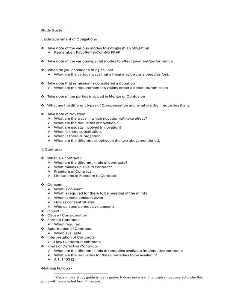 Study Guide | PDF