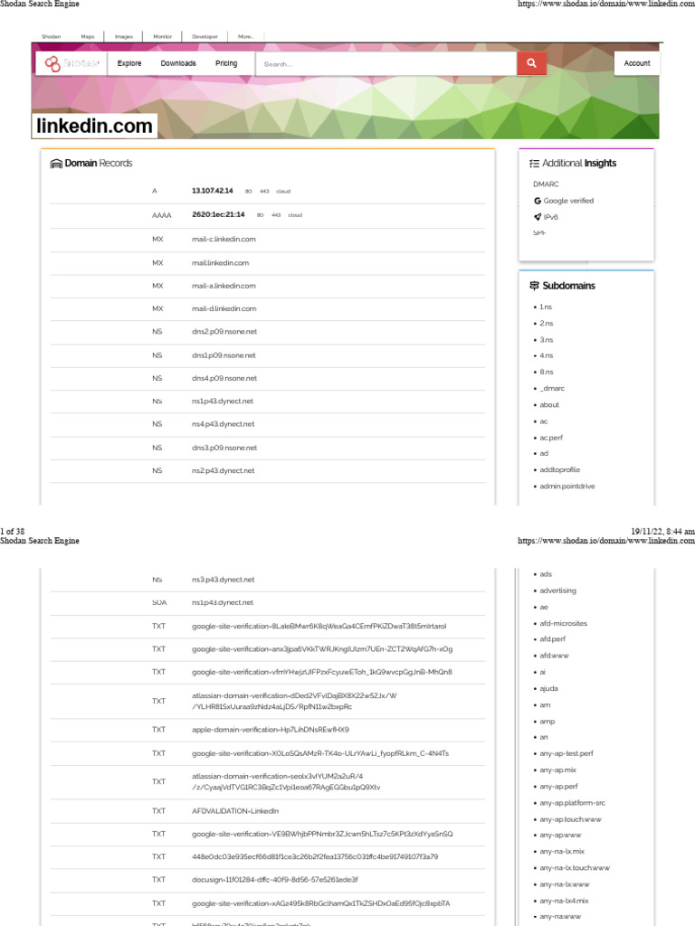 Linkedin Domain Info | PDF | Online Advertising | Spamming