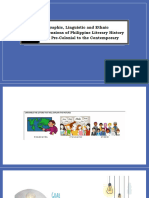 Lesson 1 Geographic Linguistic and Ethnic Dimensions of Philippine Literary History From Pre Colonial To The Contemporary