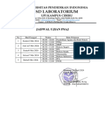 Jadwal Ujian PSAJ