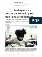 Avaliacao Diagnostica Pontos de Atencao para Faze La Na Alfabetizacao