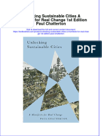 PDF Unlocking Sustainable Cities A Manifesto For Real Change 1St Edition Paul Chatterton Ebook Full Chapter