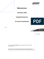 N20 Integrated Sciences Markscheme