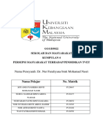 Kumpulan 4. Persepsi Masyarakat Terhadap Pendidikan Tvet