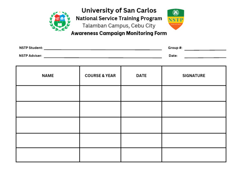 NSTP Awareness Campaign Form | PDF