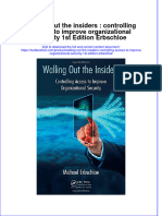 Textbook Walling Out The Insiders Controlling Access To Improve Organizational Security 1St Edition Erbschloe Ebook All Chapter PDF