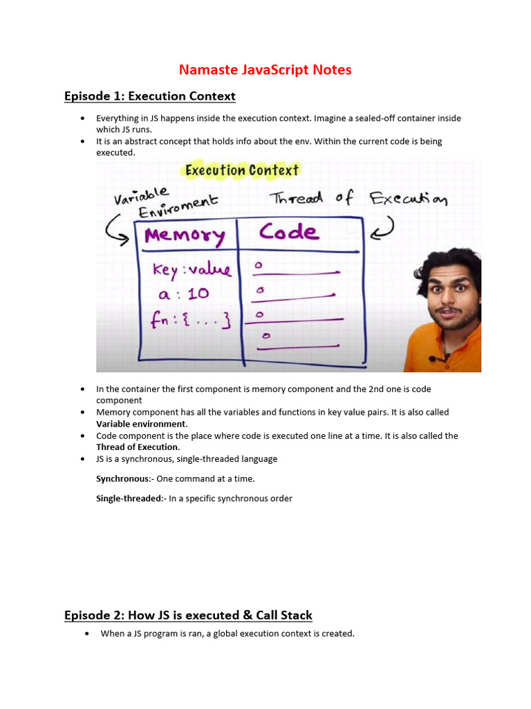 Namaste javascript notes pdf scope computer science java script