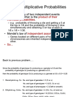 Law of Multiplicative Probabilities: - The Probability of Two Independent Events Occurring Together Is The