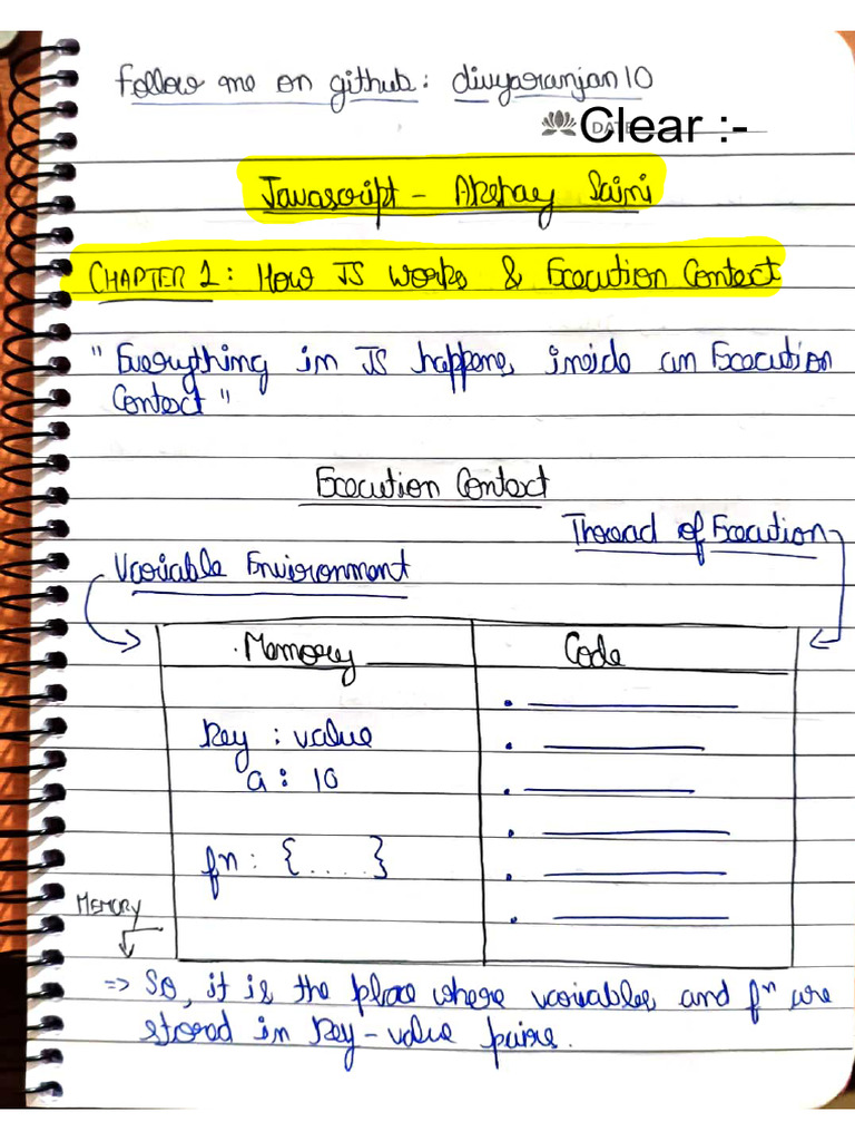 JavaScript Execution Context Explained | PDF | Scope (Computer Science ...