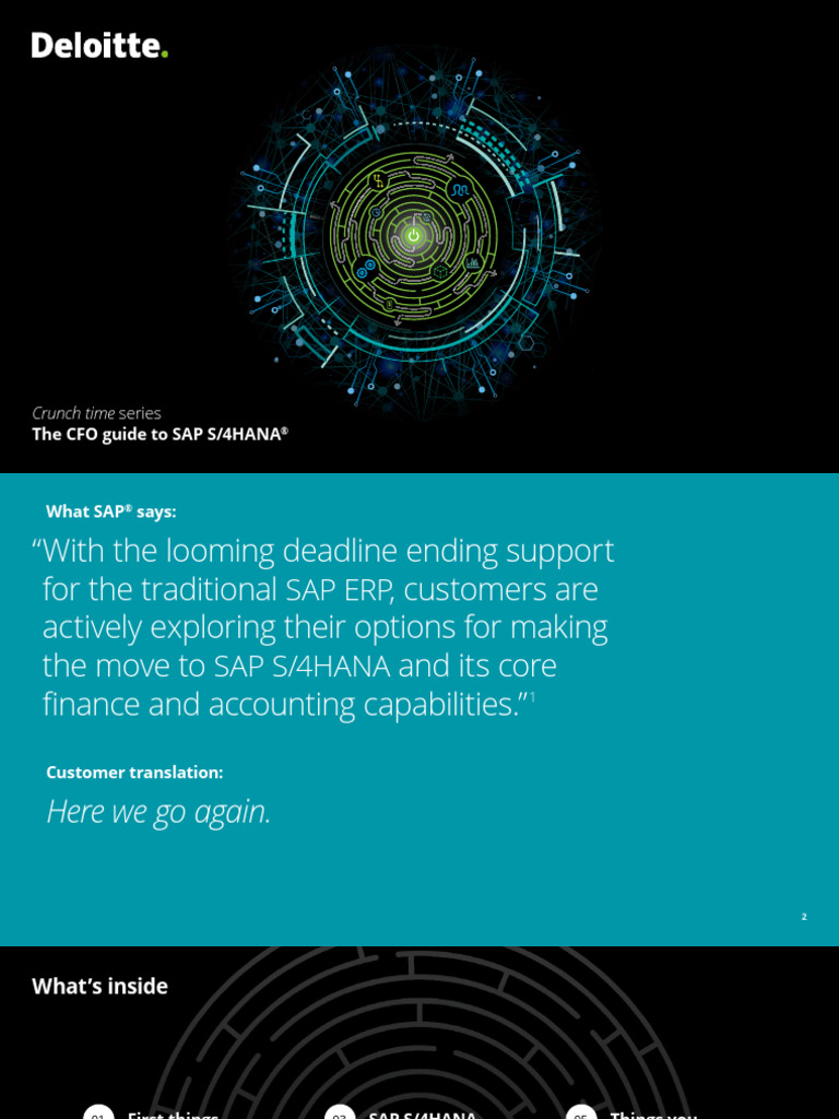 Us Consulting The Cfo Guide To Sap S 4 Hana | PDF | Enterprise Resource ...