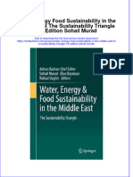 Textbook Water Energy Food Sustainability in The Middle East The Sustainability Triangle 1St Edition Sohail Murad Ebook All Chapter PDF