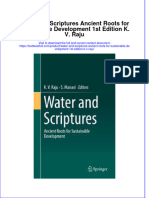 Textbook Water and Scriptures Ancient Roots For Sustainable Development 1St Edition K V Raju Ebook All Chapter PDF