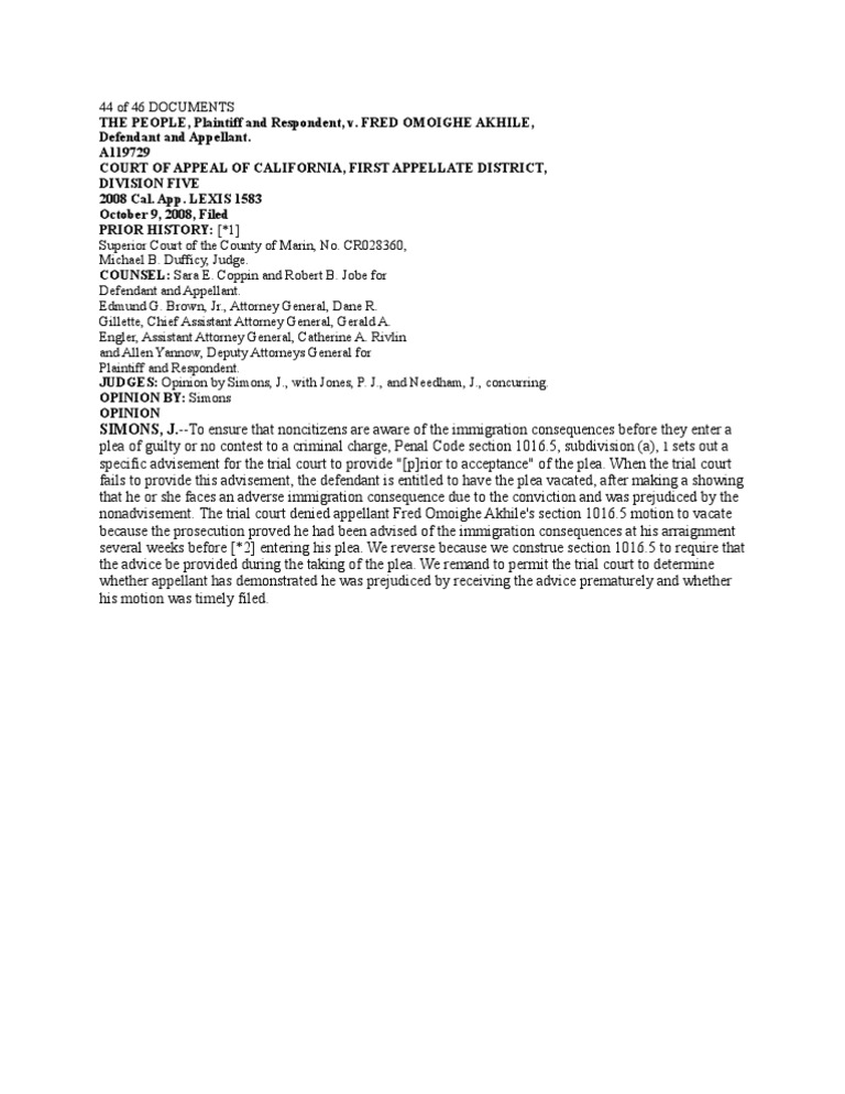 Immig FL Vacate | PDF | Law