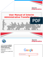 User Manual of Interim Administrative Transfer Posting