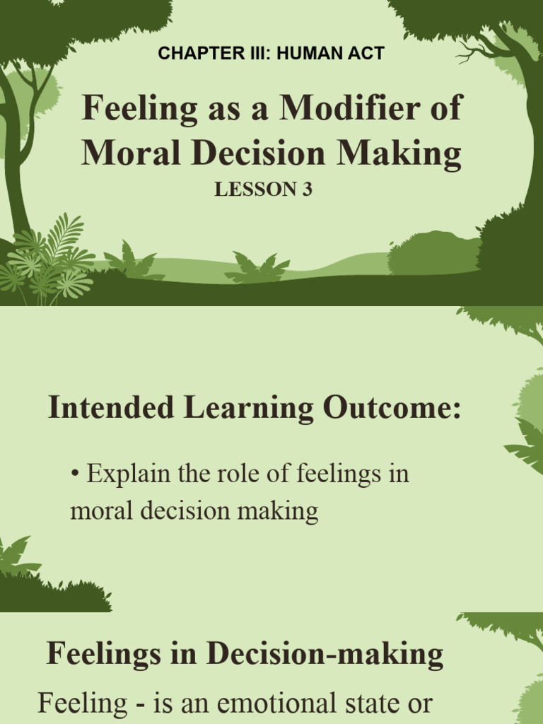 Feelings and Moral Decision Making | PDF | Cognition | Psychology
