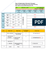 4th Year - Class - Time Table (W.e.f. 08-04-2024)