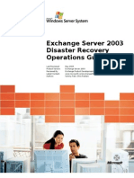 Exchange 2003 Disaster Recovery Operations