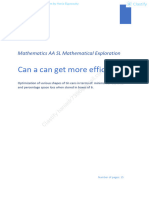 Can A Can Get More Efficient?: Mathematics AA SL Mathematical Exploration