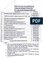 Academic Plan Even Sem 2023-24