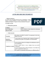 Avis de Recrutement Animateurs