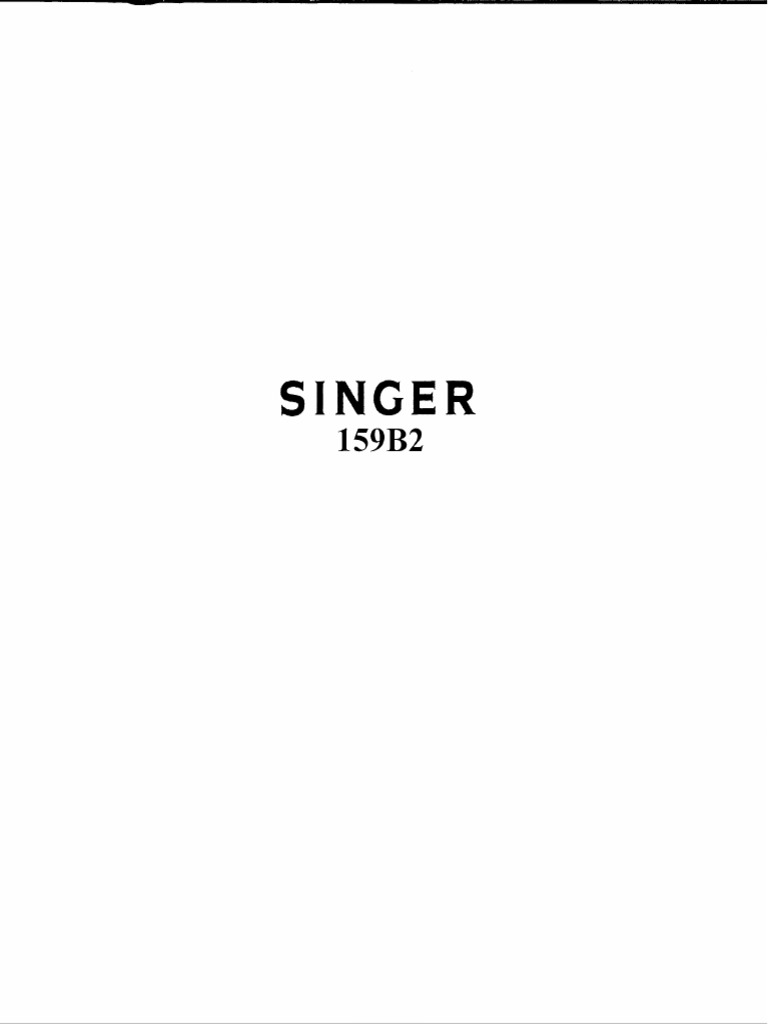 Singer 159b2 | PDF